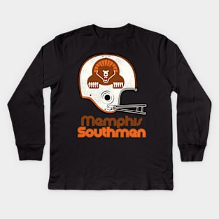 Defunct Memphis Southmen Football Team Helmet Kids Long Sleeve T-Shirt